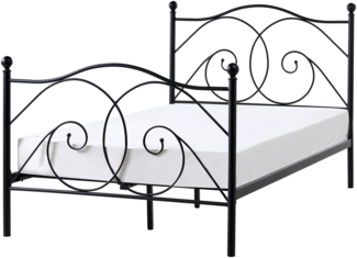 Bett mit Lattenrost Metall DINARD 120 x 200 cm Schwarz