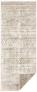 In- & Outdoor Wendeteppich Biri Beige Creme - 80x350x0,5cm
