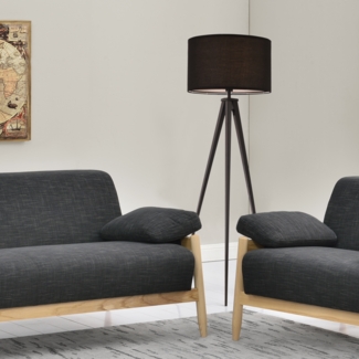 Lux.pro 'Faro' Stehlampe, Metall schwarz, Höhe: 153 cm