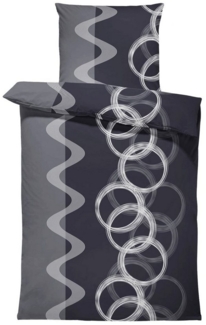 One Home Bettwäsche Kreise, Mikrofaser, 2 teilig, modern und Kreise, Normalgröße