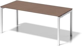 Cito Schreibtisch, 740 mm höhenfixes U-Gestell, H 19 x B 1800 x T 800 mm, Dekor nußbaum, Gestell verkehrsweiß