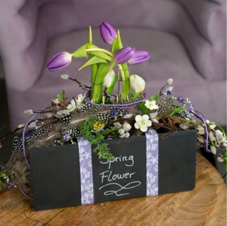 Viana Dekokorb Rechteckiges Schiefertablett 35x15cm 3er Set Schwarz - Steintablett