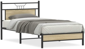 vidaXL Bettgestell ohne Matratze Sonoma-Eiche 100x190 cm Holzwerkstoff 4106938