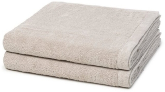 Cawö Lifestyle 2 tlg. Frottier-Set - 2 X Duschtuch (70 X 140cm) - 520 g/m2 - Travertin