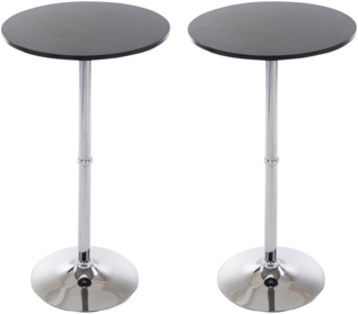 CLP 2er Set Stehtisch rund,schwarz