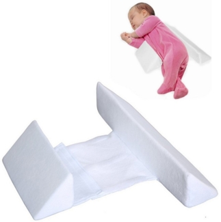 Refined Living Babykissen Säuglingslagerungskissen Abnehmbares und Verstellbares Lagerungskissen, 45° Nclined Support Anti-Roll Seitenschläferkissen für Babyformung