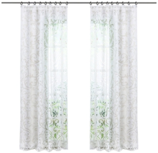 Joyswahl Gardine, Kräuselband (1 St), halbtransparent, Polyester, Store Ausbrenner mit Ranken