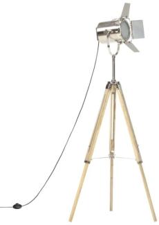 vidaXL Stehleuchte Dreibein Massivholz Mango 140 cm 286116