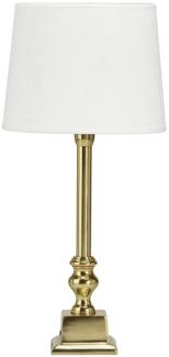 PR Home 1163602-20166 Tischleuchte Linné Gold Lampenschirm cremeweiß 46cm