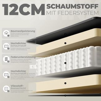 Dowinx Gaming-Stuhl Massage Gaming Stuhl Stoff mit Kopfstütze, Ergonomische Gaming Stuhl mit Fußstütze