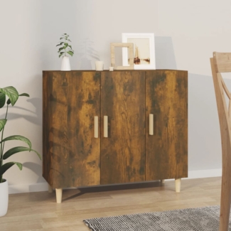 vidaXL Sideboard Räuchereiche 90 x 34 x 80 cm Holzwerkstoff [817459]