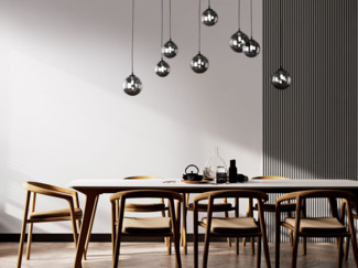 Fischer & Honsel 60983 LED Pendelleuchte Bala 8-flammig sandschwarz