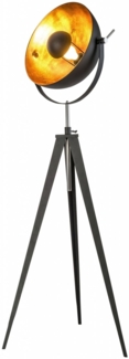 Stehleuchte Stehlampe Dreibein schwarz gold 40150145