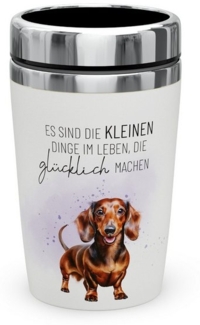 Thermobecher Isolierbecher Kaffeebecher To Go 240ml la vida Dackel 3888051
