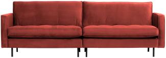 BePureHome Rodeo Classic Sofa 3 Sitzer Samt Kastanie