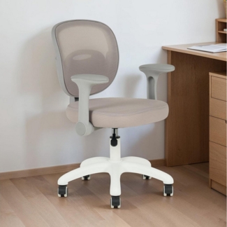 IDIMEX Drehstuhl AMELIA, Kinder Schreibtischstuhl ergonomisch höhenverstellbar grau