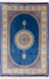 Morgenland Perserteppich - Ghom - 300 x 200 cm - blau