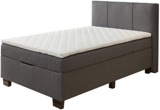 Boxspringbett Florenz / BX 1620 Fontana , Stoff , Grau , 140 x 110 x 214 cm