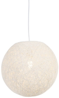 Qazqa Pendelleuchte Corda, ohne Leuchtmittel, E27, Weiß, Modern, Papier, 1-flammig