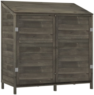 vidaXL Gerätehaus Anthrazit 102x52x112 cm Massivholz Tanne 152184