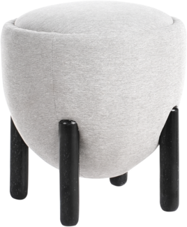 Pouf ARCHIE Kunstleinen Grau 47 cm 47 cm 48 cm