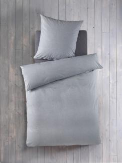 Optidream Chambray Bettwäsche 135x200 cm Bettbezug 135x200 cm Kopfkissenbezug 80x80 cm grau grau