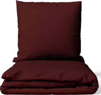 Leonado Vicenti Bettwäsche Luxuriöses Satin Set Damast, Satin, 3 teilig, elegantes Streifen Design, 100% Baumwolle, mit Reißverschluss