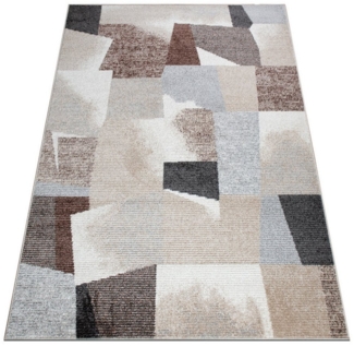 oKu-Tex Teppich HARMONIA, Wohnzimmer, Hoch-Tief-Effekt, weicher Kurzflor, rechteckig, Höhe: 8.5 mm, Wohnzimmerteppich, softer Kurzflor, Scandi-Look, 3D-Effekt, modern