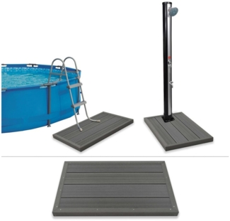 vidaXL Bodenelement für Solardusche Poolleiter WPC 45016