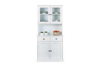 Buffet >Westerland< (B/H/T 90 x 191 x 45 cm) in Weiss - 90x191x45 (BxHxT)