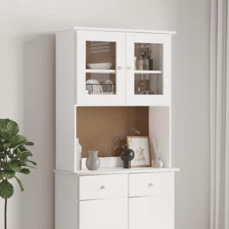 vidaXL Sideboard-Aufsatz ALTA Weiß 77x30x92 cm Massivholz Kiefer 353946