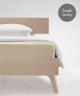 fleuresse Single Jersey Spannbettlaken Jenny C 120x200 cm Beige