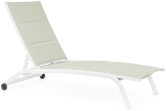 Bizzotto Gartenliege Cleopass 2er-Set aus Aluminium, Lagun, verstellbare Rückenlehne (5 Positionen) & Rollen