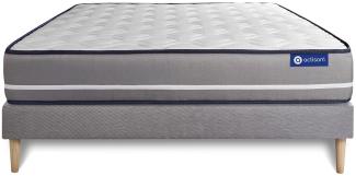 Actilatex pur matratze 150x195 cm + Bettgestell mit lattenrost - Dicke : 20cm - Latex und Memory-Schaum - H4