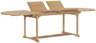 vidaXL Ausziehbarer Gartentisch 180-280x100x75 cm Massivholz Teak 44679