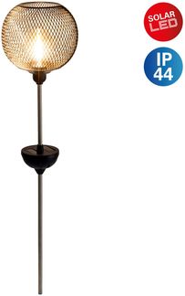 Näve Solar-Gartenleuchte LED mit Dämmerungssensor Geli 85 cm schwarz