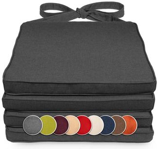 sunnypillow Stuhlkissen 4er Set Stuhlkissen 40 x 45 x 5cm