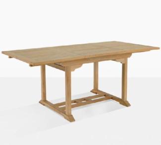 Esstisch ausziehbar Parma Teak Massivholz - Breite: 100 cm - Länge: 120 bis 170 cm