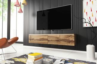 Lowboard Lowboard D TV-Unterschrank 140x32x30cm wotan eiche grifflos