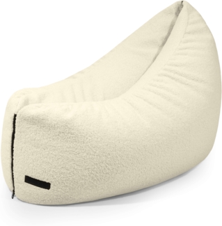 Sitzsack Clip Clap 90, Bezugstoff - Teddy, 100% Polyester, Cream, 60x90x70