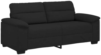 vidaXL 2-Sitzer-Sofa Schwarz 140 cm Stoff 4105309