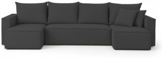 NEXT COLLECTION Ecksofa VELO U, Funktion Schlafen, Behälter für Bettzeug, lose Zierkissen mit Reißverschlüssen