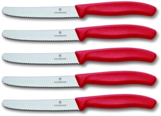 Victorinox | Swissclassic Gemüse- und Tomatenmesser Set | Wellenschliff | ergonomischer Griff | spülmaschinengeeignet | vielseitig und langlebig