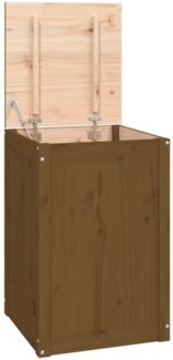 Wäschetruhe, Wäschekorb Honigbraun 44x44x66 cm Massivholz Kiefer de7912