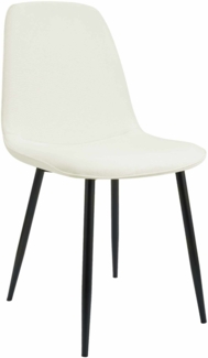 CLP Esszimmerstuhl Maryam gepolstert mit Rückenlehne,creme Stoff
