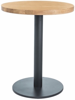 Bistrotisch Puro II Bartisch 60x60x76cm rund eiche schwarz