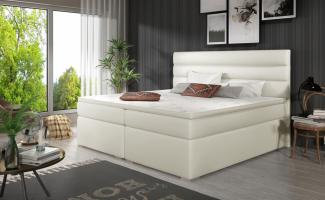 Boxspringbett FESTO 140x200 cm Kunstleder Soft Creme