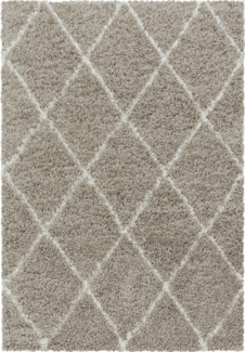 Hochflor Teppich Adriana Läufer - 80x150 cm - Beige