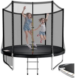 HOMALL Gartentrampolin Ø 228 cm Kindertrampolin Outdoor Trampolin, (Mit Sicherheitsnetz, Sprungtuch und Leiter Ø228/305/366CM)