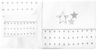 Minou Bio Bettwäsche 80 x 80 cm Grau Sterne